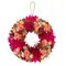 12.5" Artificial Spring Wreath with Mixed Flowers and Berries Seasonal Door Accent